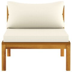 Modulinė vidurinė sofos dalis su kremine pagalvėle, akacija kaina ir informacija | Lauko kėdės, foteliai, pufai | pigu.lt