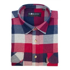 Рубашка фланелевая мужская NORDIC, прямой силуэт, с длинным рукавом 4041-49 цена и информация | Мужские рубашки | pigu.lt