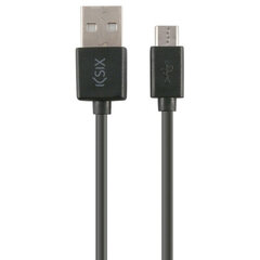 Универсальный кабель USB-MicroUSB Contact 1 м, чёрный цена и информация | Кабели для телефонов | pigu.lt