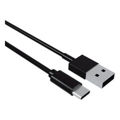 Contact USB A - USB C kabelis, 1 m, juodas kaina ir informacija | Laidai telefonams | pigu.lt