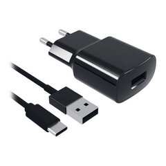 Зарядное для розетки + Кабель-USB C Contact 2A цена и информация | Зарядные устройства для телефонов | pigu.lt