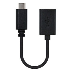 Nanocable USB 2.0 laidas, juodas, 0.15 m kaina ir informacija | Laidai telefonams | pigu.lt