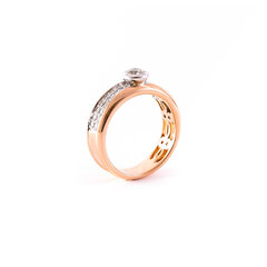 Золотое кольцо с бриллиантами ZGR26056DIH цена и информация | Кольца | pigu.lt