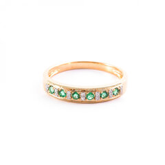 Золотое кольцо с изумрудами бриллиантами ZGKV00447R5RDE цена и информация | Кольца | pigu.lt