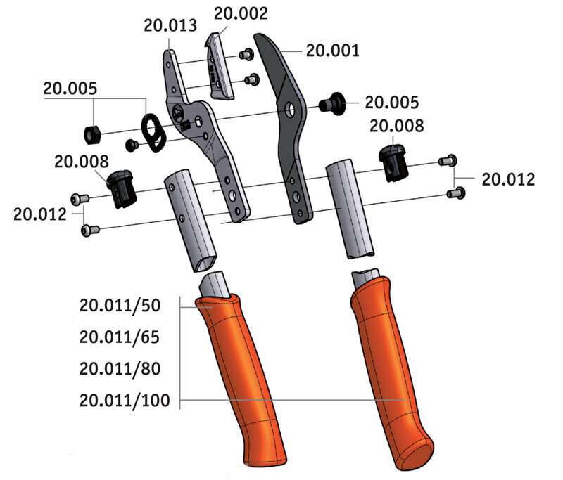 Šakų žirklės Original LÖWE 20.100 цена и информация | Sodo įrankiai | pigu.lt