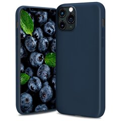 Moozy Lifestyle Dėklas iPhone 13 Pro Max - Silikono Dėklas su Matine Danga ir Minkštu Mikropluošto Pamušalu, Vidurnakčio Mėlyna kaina ir informacija | Telefono dėklai | pigu.lt