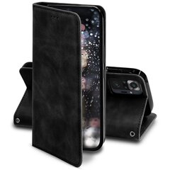 Moozy Marmurinis juodas atverčiamasis dėklas Xiaomi Redmi Note 10 Pro, Xiaomi Redmi Note 10 Pro Max - Flip Cover, magnetinis Flip Folio Retro piniginės dėklas su kortelių laikikliu ir stovu kaina ir informacija | Telefono dėklai | pigu.lt