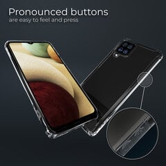 Противоударный чехол Moozy Xframe для Samsung Galaxy A12 – Прозрачный гибридный чехол с амортизирующим ободком из ТПУ цена и информация | Чехлы для телефонов | pigu.lt