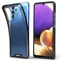 Противоударный чехол Moozy Xframe для Samsung Galaxy A32 5G – Двухцветный прозрачный гибридный чехол с черным амортизирующим ободком из ТПУ цена и информация | Чехлы для телефонов | pigu.lt