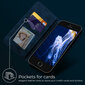 Moozy Marmurinis mėlynas atverčiamasis dėklas iPhone SE 2020, iPhone 8, iPhone 7 - Flip Cover, magnetinis Flip Folio Retro piniginės dėklas su kortelių laikikliu ir stovu kaina ir informacija | Telefono dėklai | pigu.lt