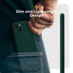 Moozy Minimalist Silikoninis Dėklas iPhone 13 Mini, Tamsiai Žalias - Matinės Dangos Plonas TPU Dėklas kaina ir informacija | Telefono dėklai | pigu.lt