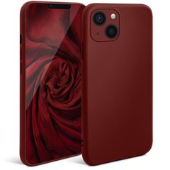 Moozy Minimalist Silikoninis Dėklas iPhone 13 Mini, Raudono Vyno Spalva - Matinės Dangos Plonas TPU Dėklas kaina ir informacija | Telefono dėklai | pigu.lt