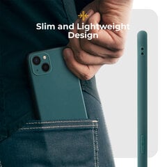 Moozy Minimalist Silikoninis Dėklas iPhone 13 Mini, Pilka Mėlyna - Matinės Dangos Plonas TPU Dėklas kaina ir informacija | Telefono dėklai | pigu.lt