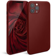 Moozy Minimalist Silikoninis Dėklas iPhone 13 Pro, Raudono Vyno Spalva - Matinės Dangos Plonas TPU Dėklas kaina ir informacija | Telefono dėklai | pigu.lt