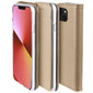 Moozy Atverčiamas Dėklas skirtas iPhone 13, Auksinis - Magnetinis Atverčiamas Dėklas su Kortelių Laikikliu ir Stovu kaina ir informacija | Telefono dėklai | pigu.lt