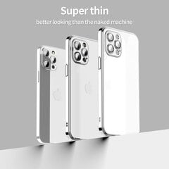 Matte transparent soft case camera protection (electroplated) Apple iPhone 13 Pro sidabrinė kaina ir informacija | Telefono dėklai | pigu.lt
