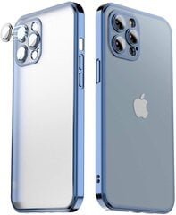 Matte transparent soft case camera protection (electroplated) Apple iPhone 13 Pro mėlynas ( blue metalic) kaina ir informacija | Telefono dėklai | pigu.lt