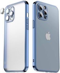 Matte transparent soft case camera protection (electroplated) Apple iPhone 12 mėlynas ( blue metalic) kaina ir informacija | Telefono dėklai | pigu.lt