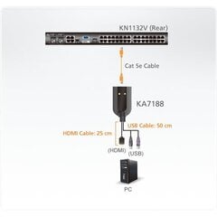 Aten KA7188-AX цена и информация | Коммутаторы (Switch) | pigu.lt