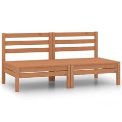 Dvivietė sodo sofa, 63,5 x 63,5 x 62,5 cm, ruda kaina ir informacija | Lauko kėdės, foteliai, pufai | pigu.lt
