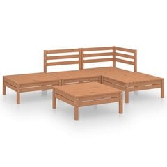 Sodo poilsio baldų komplektas, 5 dalių, medaus ruda kaina ir informacija | Lauko baldų komplektai | pigu.lt