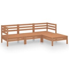 Sodo poilsio baldų komplektas, 4 dalių, medaus ruda kaina ir informacija | Lauko baldų komplektai | pigu.lt