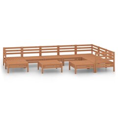 Sodo poilsio baldų komplektas, 10 dalių, medaus ruda kaina ir informacija | Lauko baldų komplektai | pigu.lt