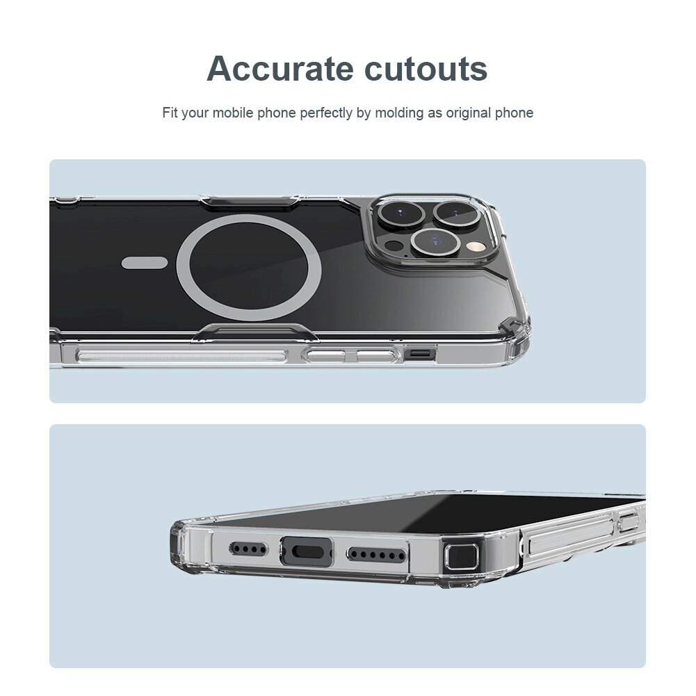 Nillkin Nature TPU PRO Magnetic Cover for Apple iPhone 13 Pro Max Transparent kaina ir informacija | Telefono dėklai | pigu.lt