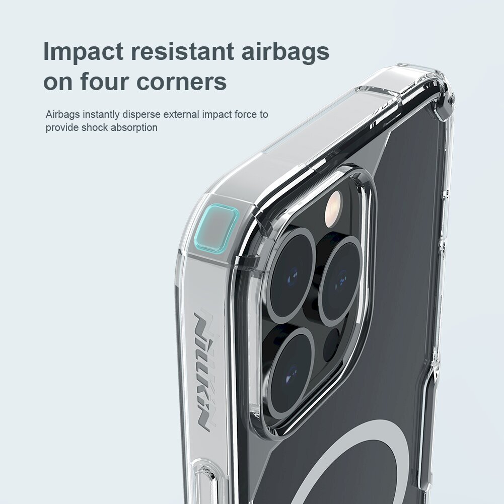 Nillkin Nature TPU PRO Magnetic Cover for Apple iPhone 13 Pro Max Transparent kaina ir informacija | Telefono dėklai | pigu.lt