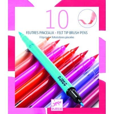 Rausvų spalvų dvipusiai flomasteriai 10 vnt цена и информация | Piešimo, tapybos, lipdymo reikmenys | pigu.lt