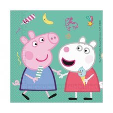 Popierinės servetėlės ​​Peppa Pig, 33 x 33 cm, 20 vnt. kaina ir informacija | Vienkartiniai indai šventėms | pigu.lt
