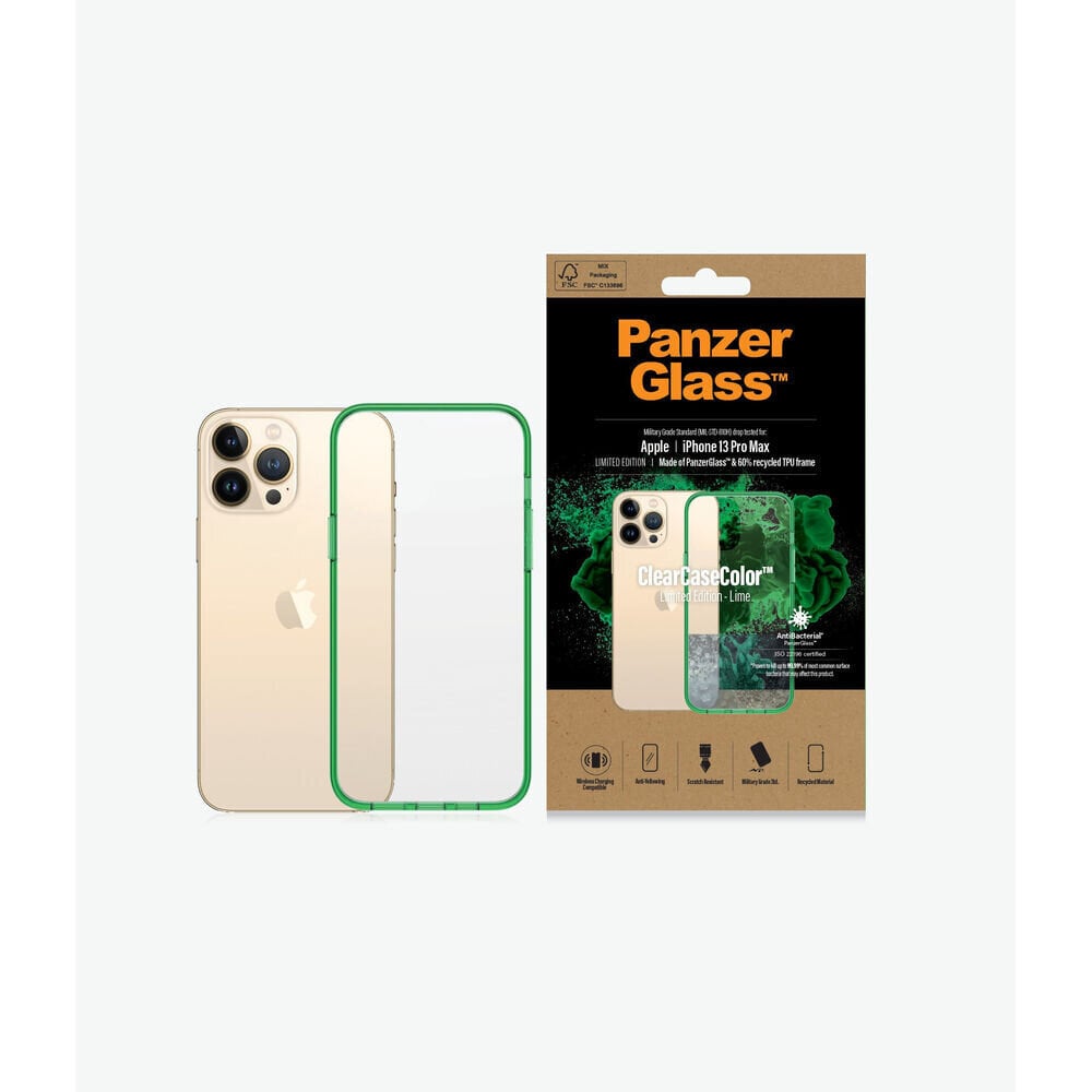 Чехол для мобильного телефона Panzer Glass Lime IPHONE 13 PRO MAX  Прозрачный Зеленый цена | pigu.lt