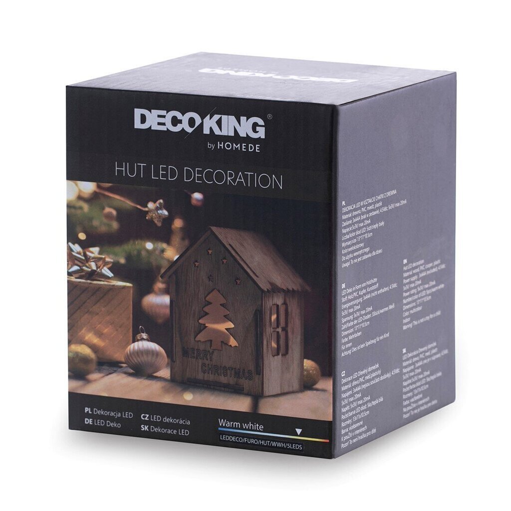 Dekoracija DecoKing Hut LED Decoration Furo, 5 vnt. kaina ir informacija | Kalėdinės dekoracijos | pigu.lt