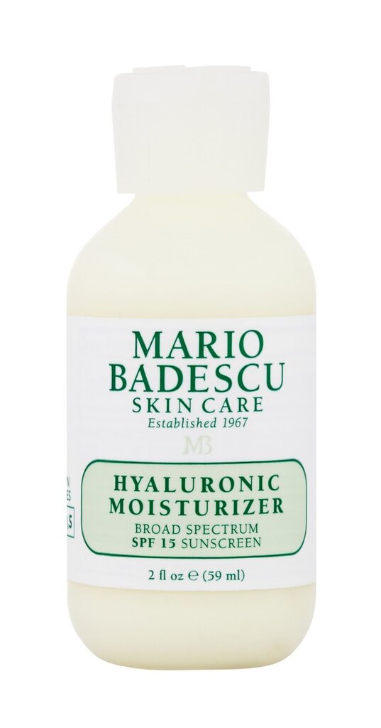 Drėkinamasis veido losjonas Mario Badescu Hyaluronic Moisturizer SPF15 59 ml kaina ir informacija | Veido kremai | pigu.lt