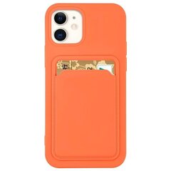 Hurtel Card Case skirtas iPhone 12 mini, oranžinis kaina ir informacija | Telefonų dėklai | pigu.lt