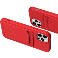 Hurtel Card Case skirtas iPhone 13 Pro Max, raudonas kaina ir informacija | Telefono dėklai | pigu.lt