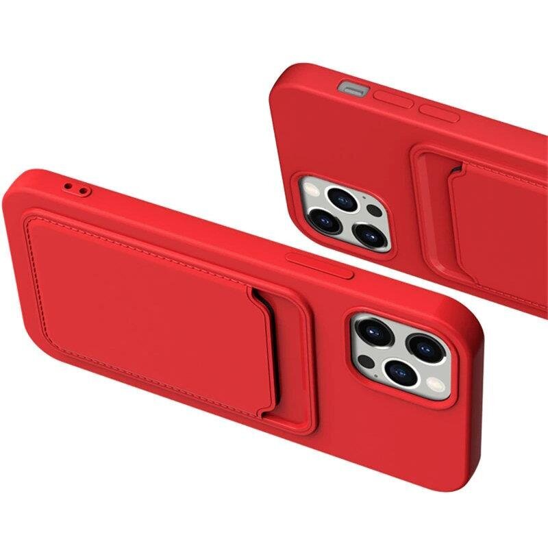 Hurtel Card Case skirtas iPhone 13 Pro Max, raudonas цена и информация | Telefono dėklai | pigu.lt