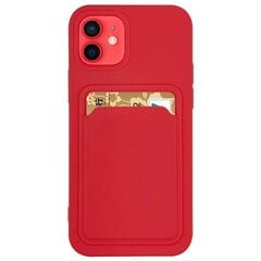 Hurtel Card Case skirtas Xiaomi Redmi Note 10 / Redmi Note 10S, raudonas kaina ir informacija | Telefono dėklai | pigu.lt