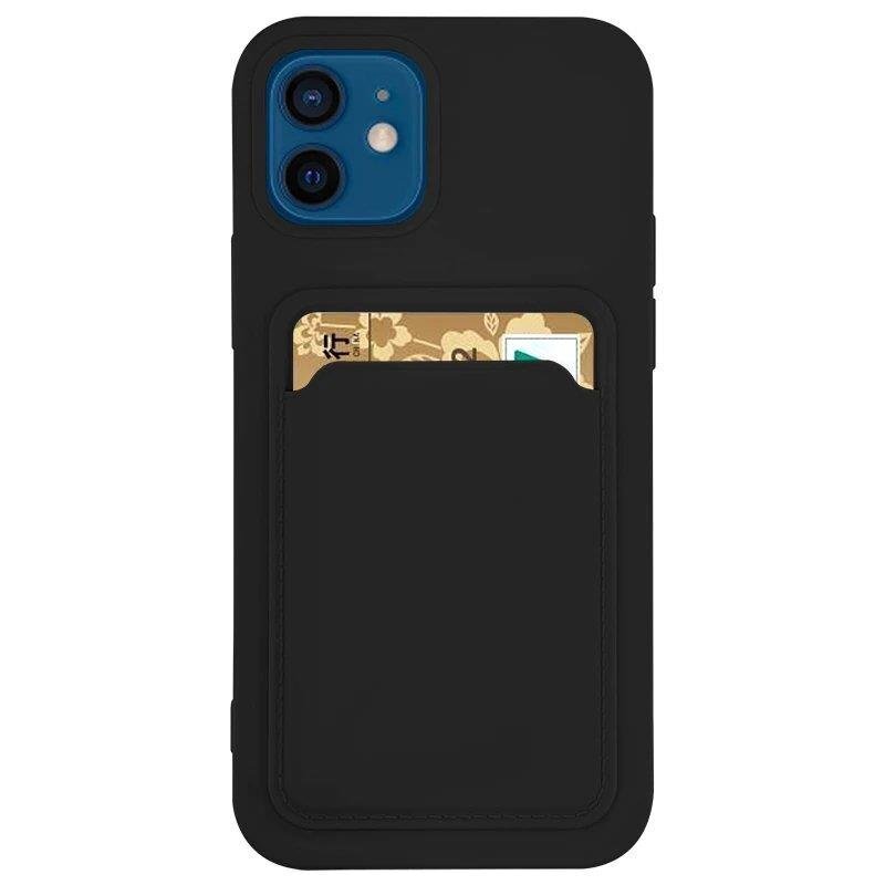 Hurtel Card Case skirtas Samsung Galaxy A22 4G, juodas цена и информация | Telefono dėklai | pigu.lt