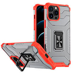 Hurtel Crystal Ring Case skirtas iPhone 11 Pro Max, raudonas kaina ir informacija | Telefono dėklai | pigu.lt