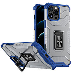 Hurtel Crystal Ring Case skirtas iPhone 12 Pro Max, mėlynas kaina ir informacija | Telefono dėklai | pigu.lt