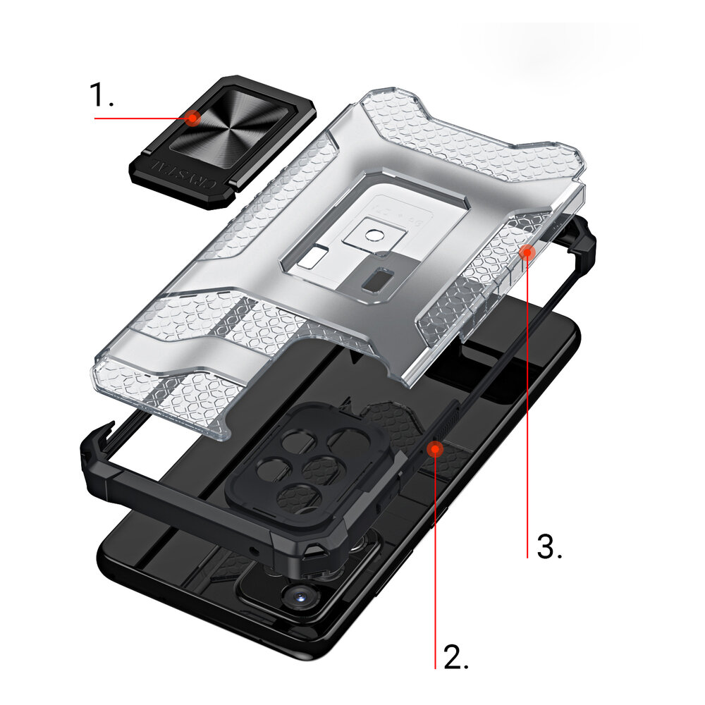 Crystal Ring Case Kickstand Tough Rugged Cover kaina ir informacija | Telefono dėklai | pigu.lt