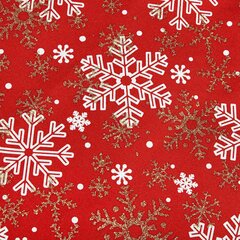 Kalėdinė staltiesė su snaigėm 180x36cm kaina ir informacija | Staltiesės, servetėlės | pigu.lt