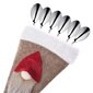 Kalėdinė stalo įrankių dekoracija - nykštuko kepurė, 2vnt. kaina ir informacija | Kalėdinės dekoracijos | pigu.lt
