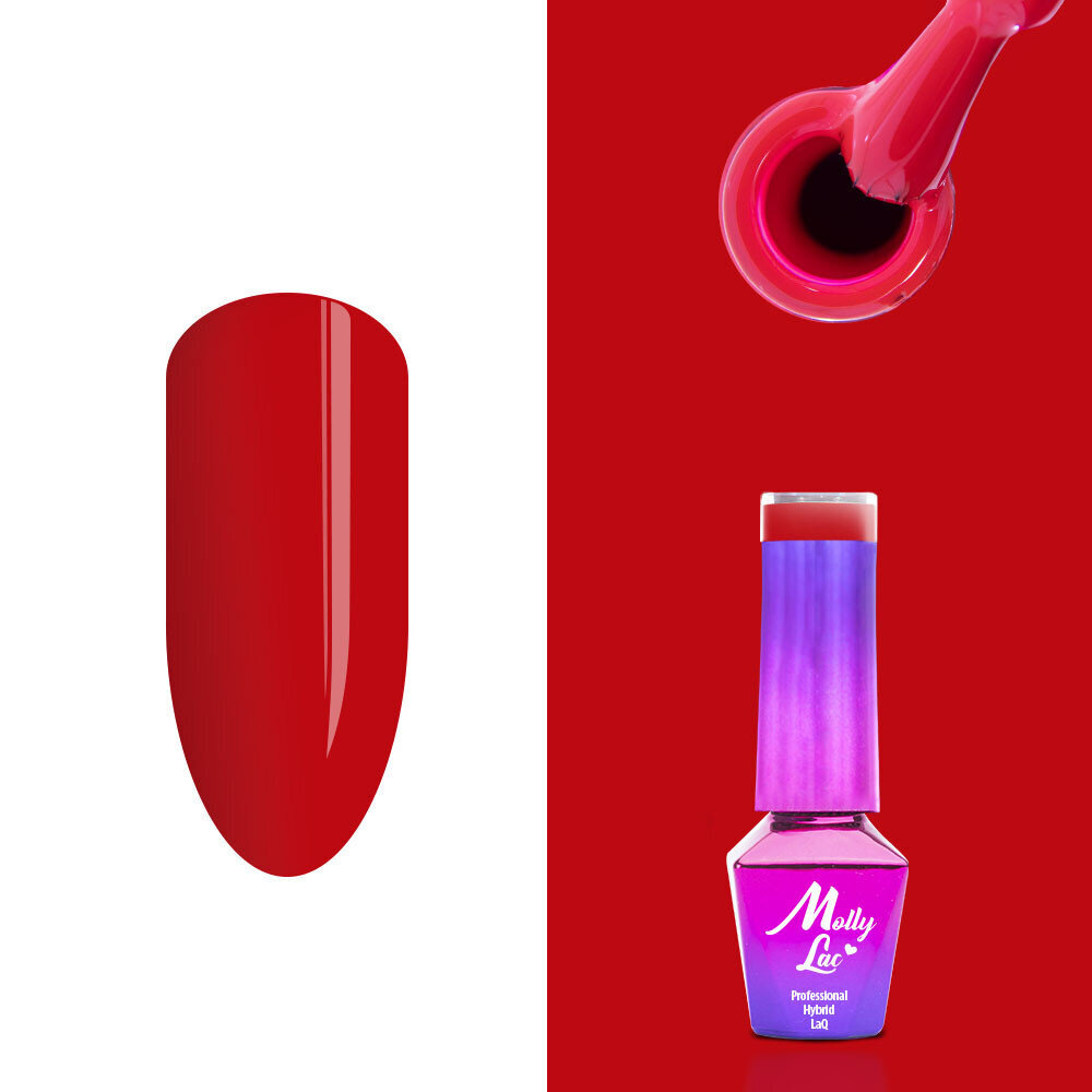 Gelinis nagų lakas Molly Lac Brick Red Nr 43, 5 ml kaina ir informacija | Nagų lakai, stiprintojai | pigu.lt