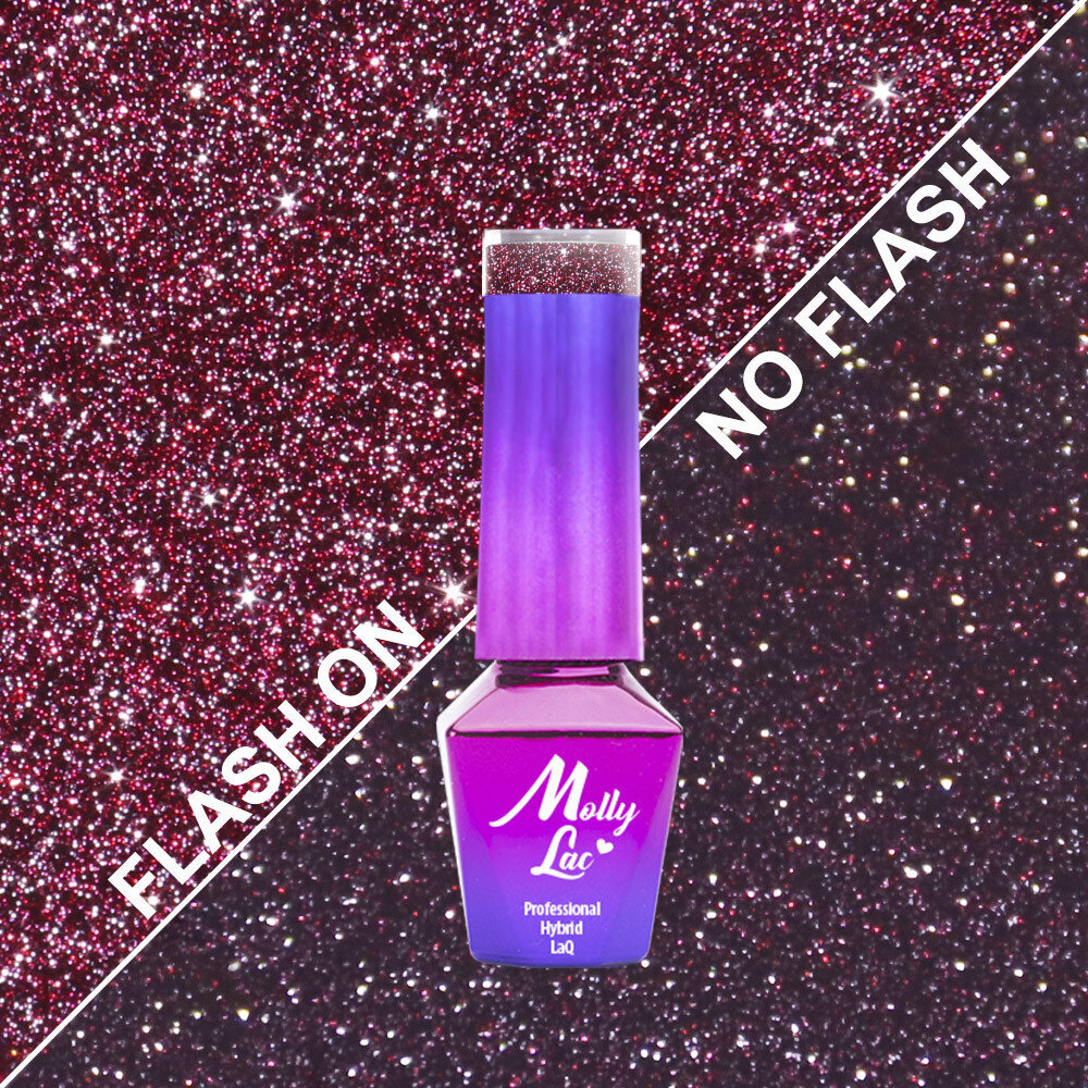 Gelinis nagų lakas MollyLac - Flashing Lights First Love 5 ml Nr 613 kaina ir informacija | Nagų lakai, stiprintojai | pigu.lt