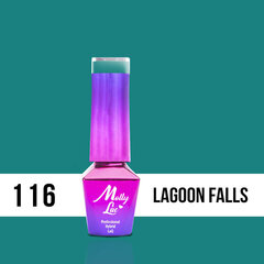 Gelinis nagų lakas Molly Lac - Lagoon Falls 5ml Nr 116 kaina ir informacija | Nagų lakai, stiprintojai | pigu.lt