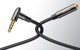 UGREEN AV188 mini jack 3.5mm AUX elbow cable, 2m (black) цена и информация | Кабели для телефонов | pigu.lt