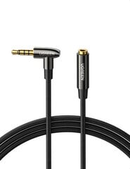 UGREEN AV188 mini jack 3.5mm AUX elbow cable, 2m (black) цена и информация | Кабели для телефонов | pigu.lt