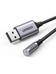 UGREEN CM477 Audio Adapter, USB to Mini Jack 3.5mm AUX (grey) цена и информация | Адаптеры, USB-разветвители | pigu.lt